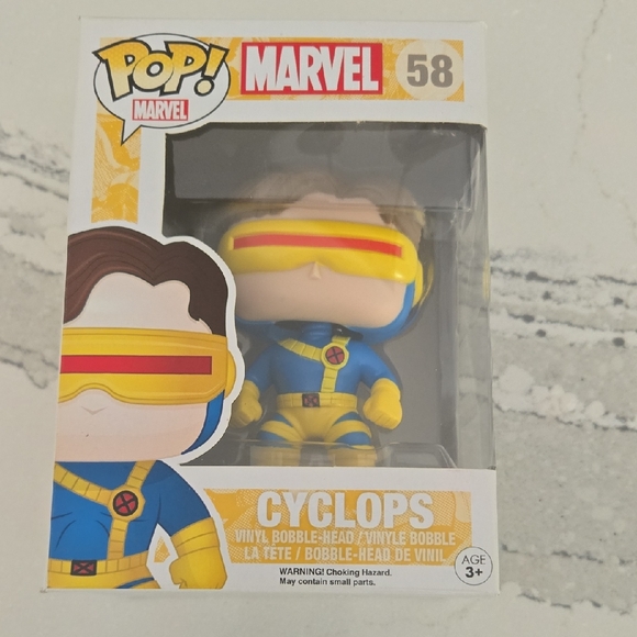 Funko Pop! Marvel Cyclops Action Figure - Blue and Yellow - Picture 1 of 6